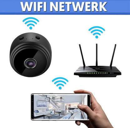 Compact Wireless Security Camera – 1080P HD, 150° View, Night Vision & App Control – Mini Home Monitor