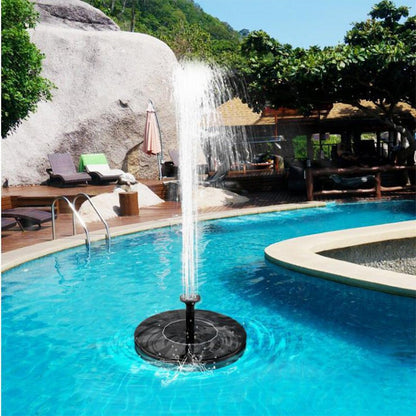 Solar-Powered Floating Fountain Pump for Ponds, Bird Baths & Pools – Energy-Free Water Feature with Interchangeable Spray Heads