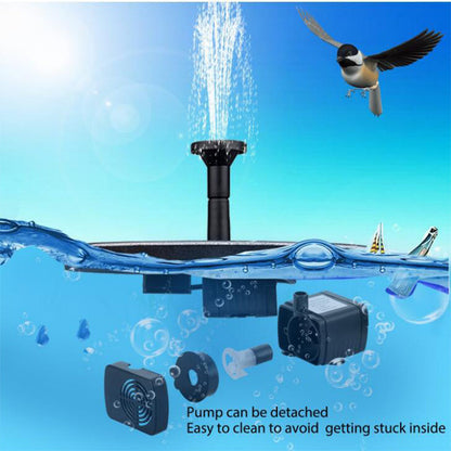 Solar-Powered Floating Fountain Pump for Ponds, Bird Baths & Pools – Energy-Free Water Feature with Interchangeable Spray Heads