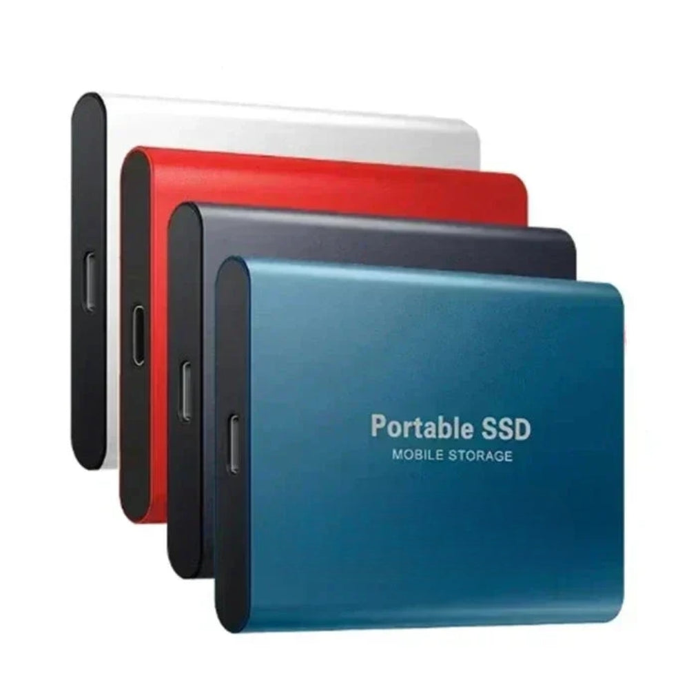 USB Solid State Drive External Hard Disk for Laptops & Desktop PCs Black Red Blue High-Speed File Transfer Pocket-Size Backup Solution for W