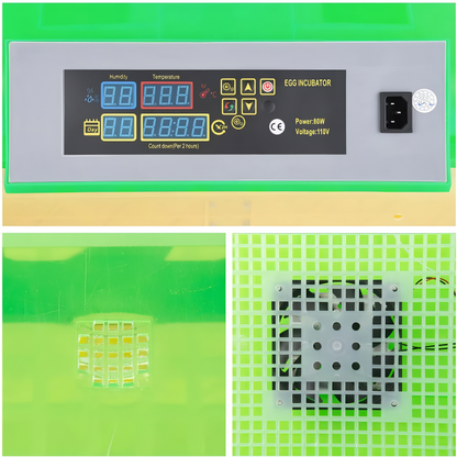Automatic 56-Egg Incubator with Digital Display & Auto-Turn for Chickens, Ducks, Quail & Geese