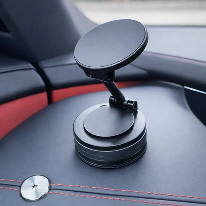Dashboard Cell Phone Mount with 360° Rotation and Vacuum Grip for Car Windshield Navigation Hands-Free Viewing