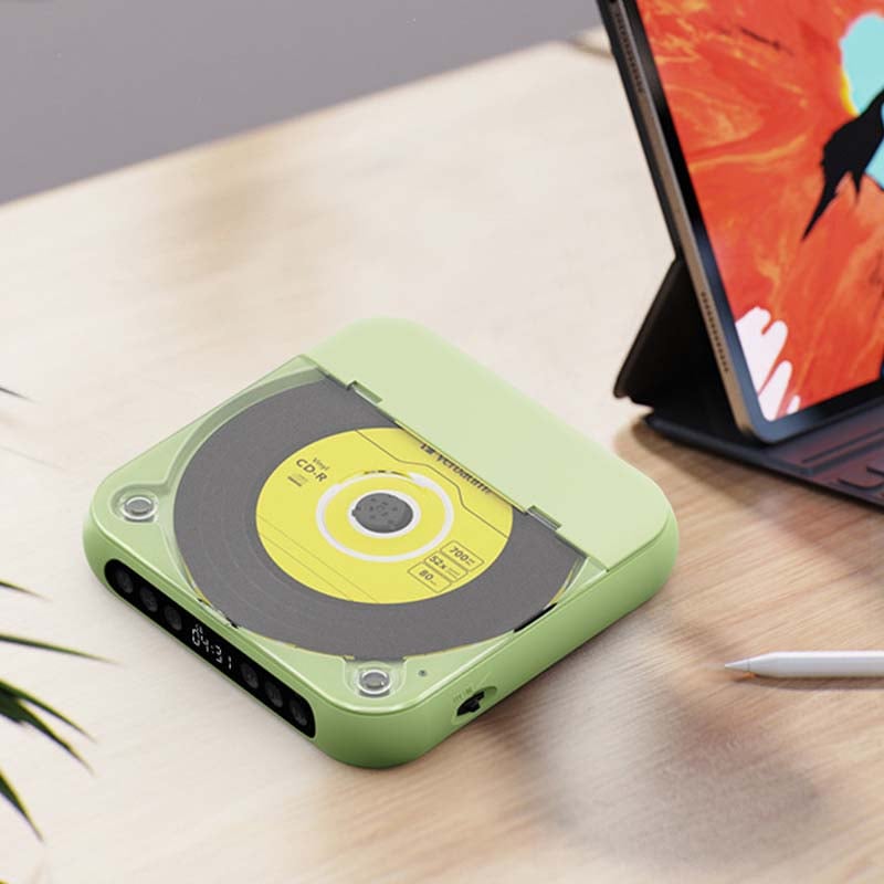 Rechargeable Disc Player with Bluetooth 5.3 Wireless Audio for Home Travel Study Music MP3 CD-R Support 3.5mm Headphone Jack USB-C Charging