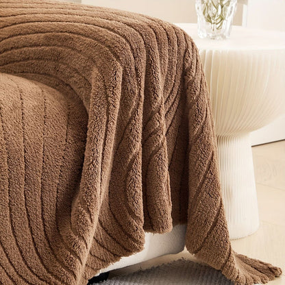 PLUSHLIVA – Double-Sided Plush Sofa Cover Blanket for All Seasons