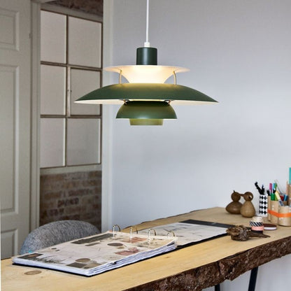 Tiered Metal Ceiling Fixture E27 Socket Mid-Century Style for Kitchen Island Dining Room Breakfast Nook Entryway Adjustable Hanging Light
