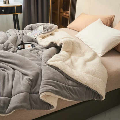 Plush Flannel Fleece Throw Blanket for Bed & Couch – Reversible Solid Color Design, Machine Washable, Double-Sided Warmth for Bedroom