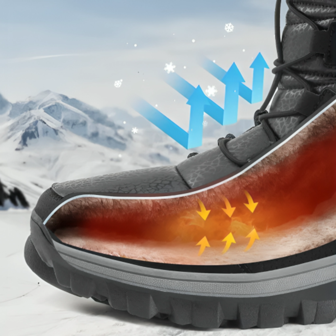 Women's Insulated Waterproof Winter Boots with Hook-and-Loop Closure for Snow & Ice