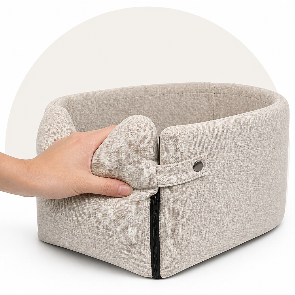 Ortekor Plush & Durable Polyester Dog Car Seat (Small/Medium)