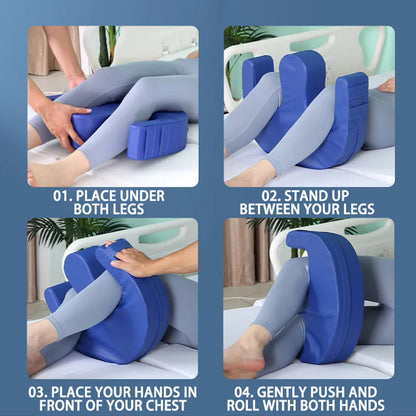 Positioning Wedge Cushion for Bedbound Patients – Caregiver Support Pillow with Handle for Mobility Assistance