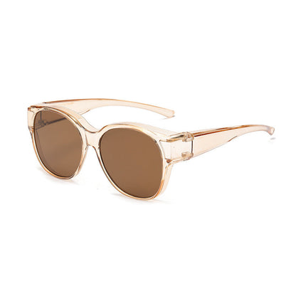 Polarized Over-Prescription Sunglasses UV400 Cat-Eye Wraparound Shades for Women & Men Driving Fishing Outdoor