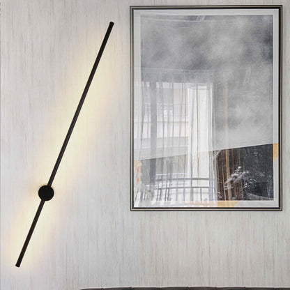Vertical LED Sconce Aluminum Linear Strip Light Black Gold 31 in Bedroom Hallway Accent Lighting Indirect Glow Modern Minimalist Hardwired M