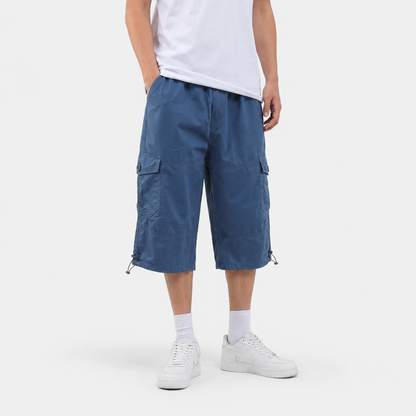 Men's Capri-Length Hiking Shorts with Multiple Cargo Pockets for Trail & Outdoor Adventures