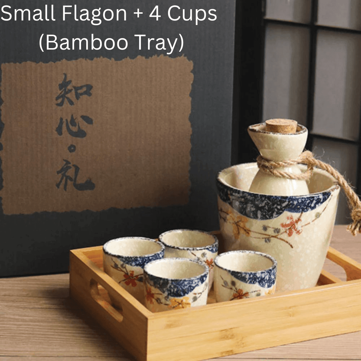 Handcrafted Ceramic Sake Serving Set Cherry Blossom Design Tokkuri Flagon Ochoko Cups Traditional Japanese Drinkware for Home Entertaining G