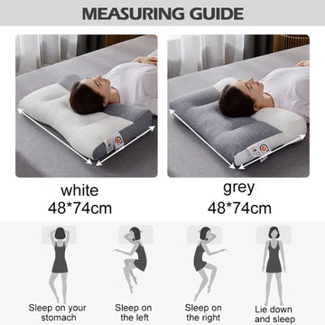 Contour Memory Pillow for Side and Back Sleepers with Ergonomic Cervical Support and Ear Relief Design