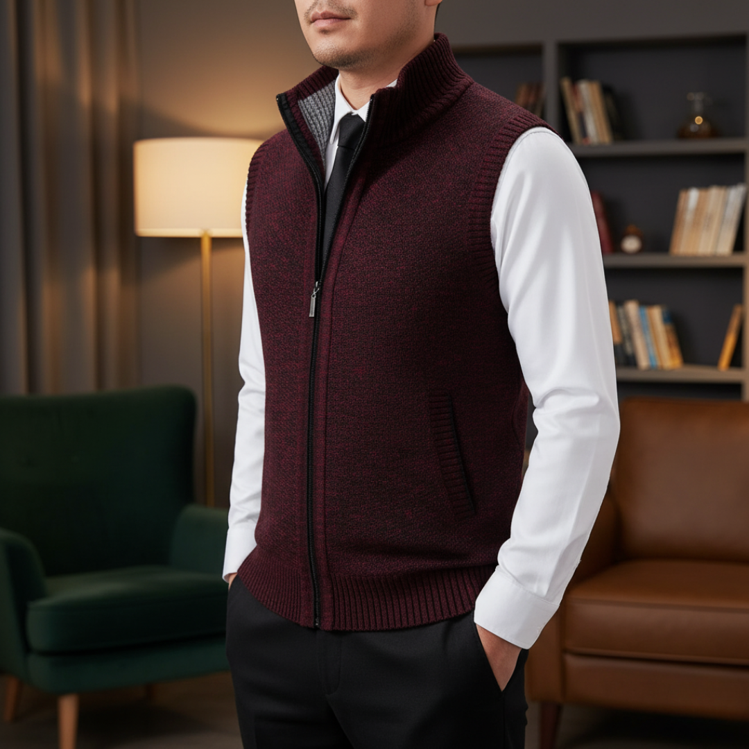 Men's Insulated Zip-Up Vest – Lightweight Layering Sleeveless Jacket for Fall Winter Spring | Tailored Fit Bodywarmer Gilet