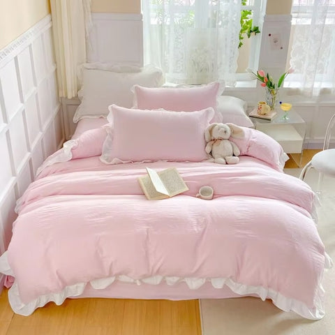 CottageRuffle – Cotton Ruffle Bedding 4-Piece Set