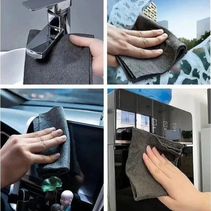 Microfiber Cleaning Cloths 10-Pack Lint-Free Streak-Free for Glass Windows Mirrors Kitchen Stainless Steel Car Detailing No Chemicals