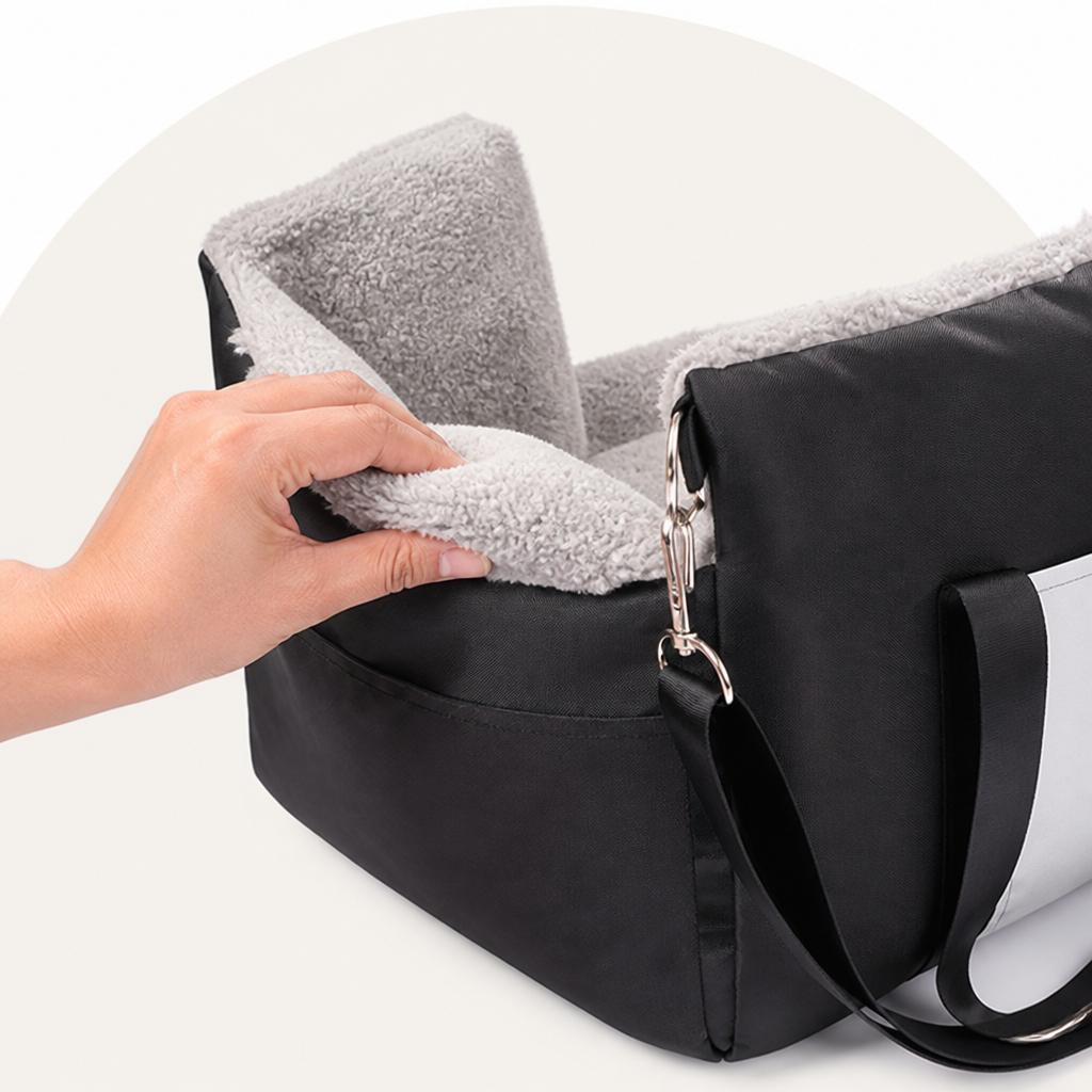 Ortekor Double Seat Belts & Washable Dog Car Seat (Small Dog)