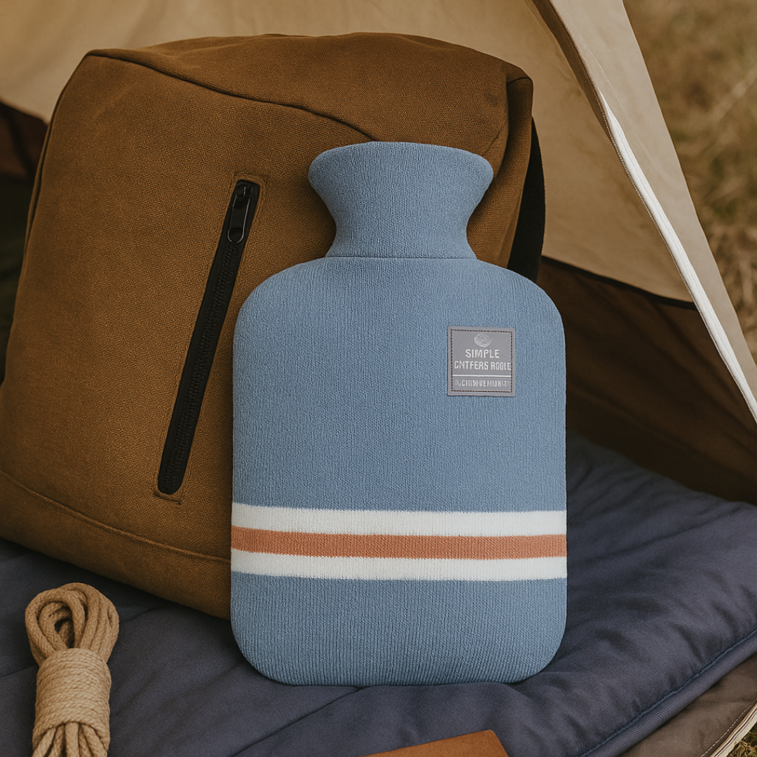 Hot Water Bottle with Knit Cover – 34 fl oz Cozy Heat Therapy for Winter Warmth, Cramps & Muscle Relief