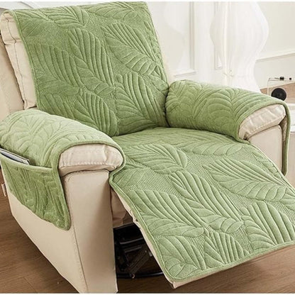Botanical Print Furniture Protector for Recliners – Anti-Slip Stretch Chair Cover for Living Room & Home Office