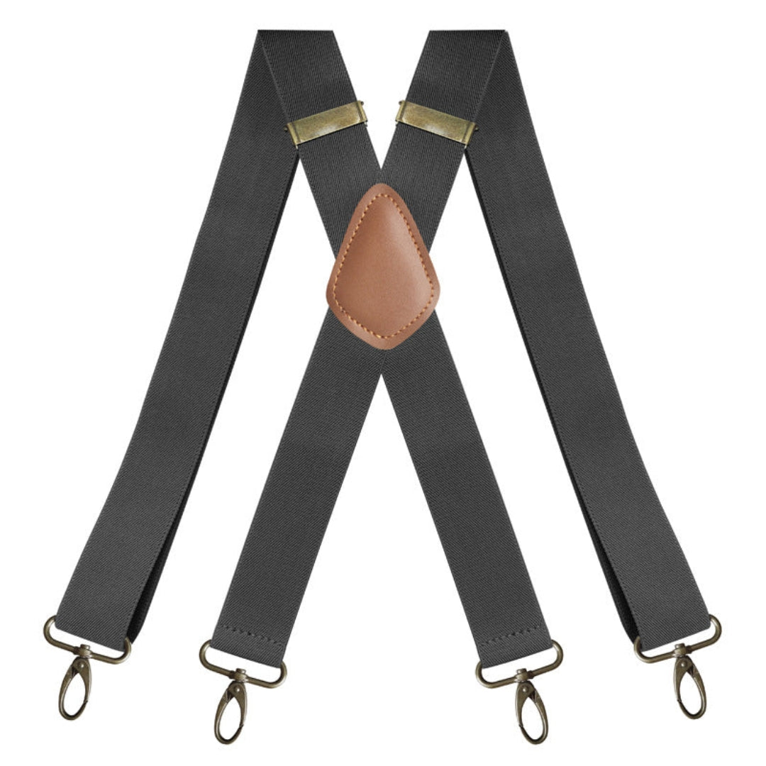 Adjustable X-Back Suspenders with Metal Clips for Men – Elastic Dress Braces for Formal & Casual Wear
