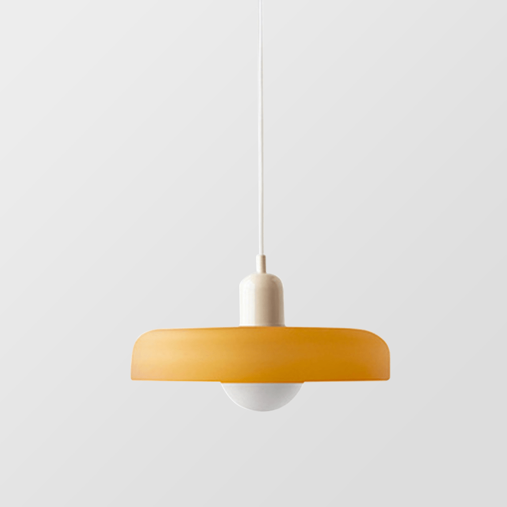 Art Glass Dome Pendant Light Fixture with Adjustable Cord for Kitchen Island Dining Room Bedroom | Modern Round Ceiling Hanging Lamp