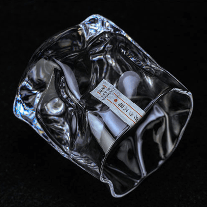 Hand-Cut Crystal Whiskey Tumbler with Traditional Faceted Pattern for Home Bar