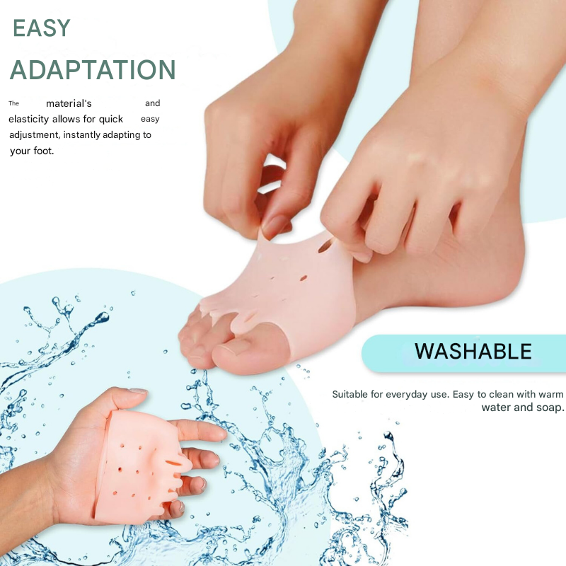 Gel Toe Spacers with Cushion Pads for Bunions & Overlapping Toes – Silicone Foot Support for Pain Relief & Realignment in Shoes or