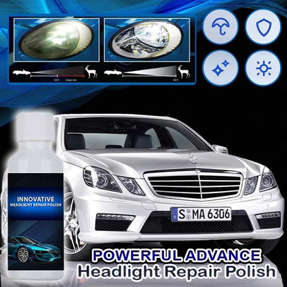 Headlight Restoration Kit – Removes Cloudiness & Yellowing for Crystal-Clear Lens Clarity on All Vehicles