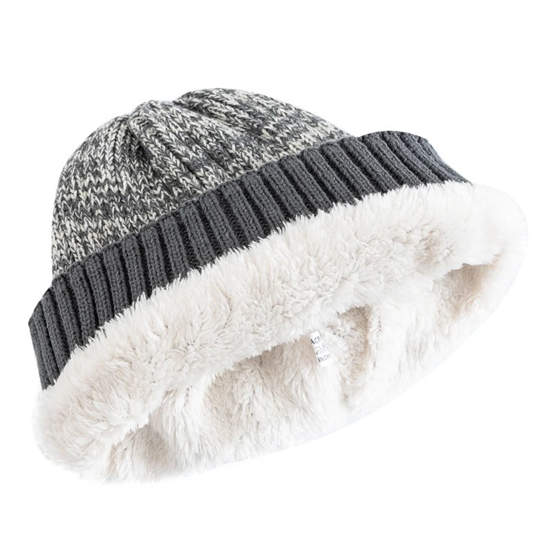 Fleece-Lined Knit Winter Beanie Hat for Men & Women – Warm Thermal Skull Cap – Cold Weather Headwear for Outdoors & Everyday