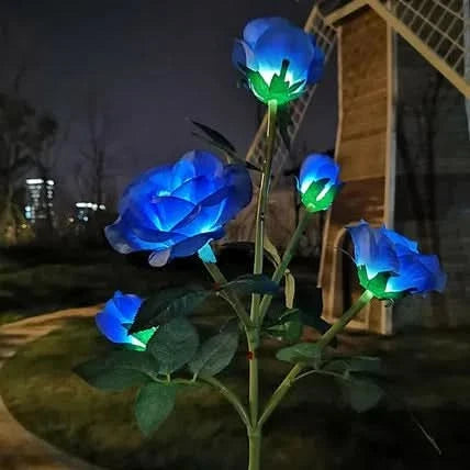 BLOOMGLOW – 5-Head Solar Flower Lights for Garden Ambience