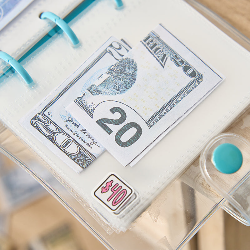 Cash Envelope Budget Binder for Money Saving Challenge Tracker – Reusable Vinyl Organizer for Bills Vacation Christmas Fund Planning