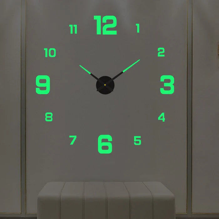 Oversized Acrylic Timepiece 35 Inches Red Whisper-Quiet Movement Decorative Statement Clock for Home Office Bedroom
