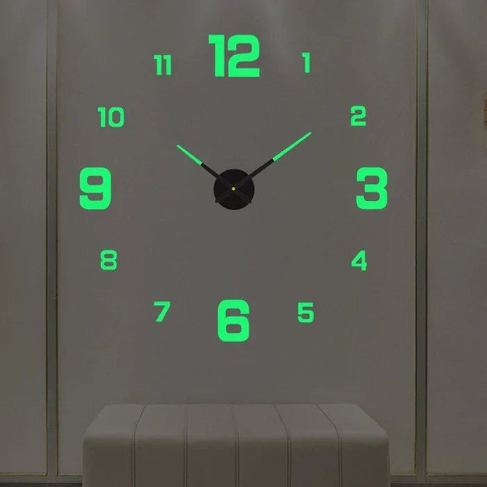 DIY Wall Clock Kit Large Modern Customizable Decorative Clock for Living Room Bedroom Black Silver Gold Red Glow in the Dark