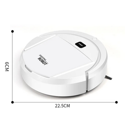 Cordless Robotic Floor Sweeper Mop Vacuum 9 Inch Wide Slim Profile Self-Navigating Hardwood Tile Laminate Pet Hair Dust Multi-Surface Rechar