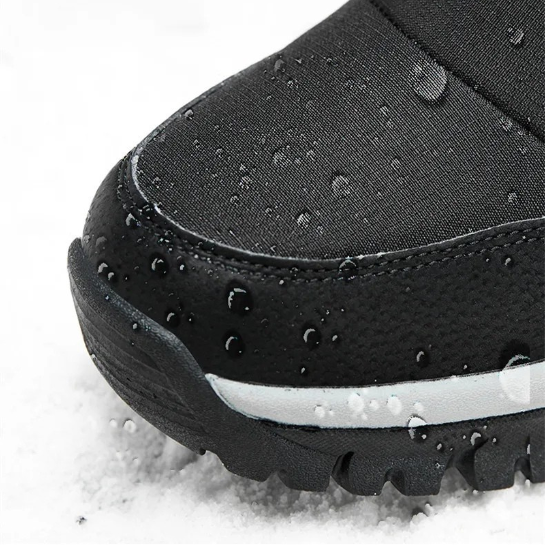 Waterproof Insulated Winter Boots for Men & Women – Slip-On Snow Boots with Plush Lining & Non-Slip Rubber Sole for Cold Weather Hiking &