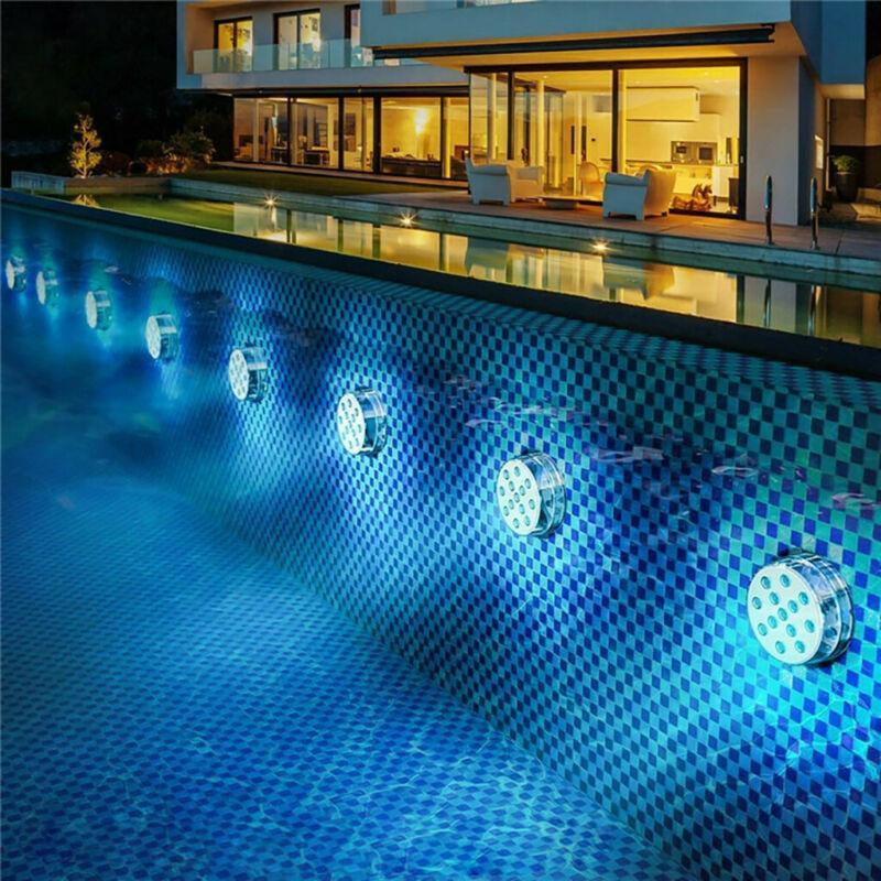 Submersible Pool Light with Remote Control 13-LED Waterproof Suction Cup Accent Lamp for Swimming Pools Hot Tubs Bathtubs Aquariums Vases