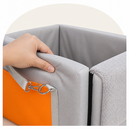 Ortekor Double-Belt Safety & Padded Car Booster Seat (Armrest Console)