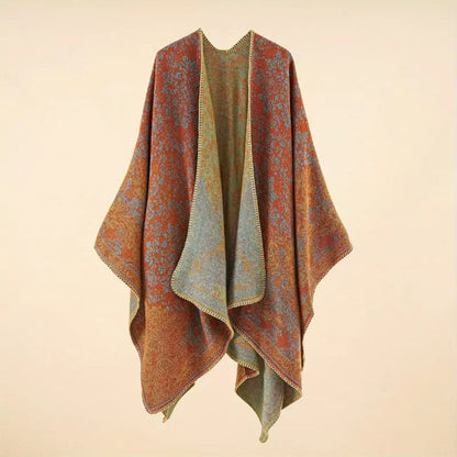 Brielle Shawl Wrap - Cotton Microfiber Blend, Lightweight Baroque Design