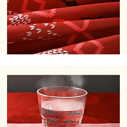Felicity Tablecloth - Soft Chenille, Festive Christmas Red Plaid