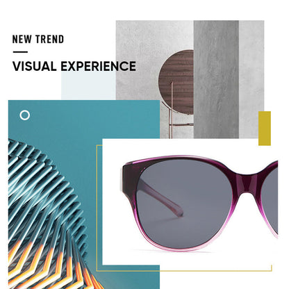 Polarized Over-Prescription Sunglasses Cat-Eye Style UV400 Protection Lightweight Flexible Frame for Outdoor Driving Fishing