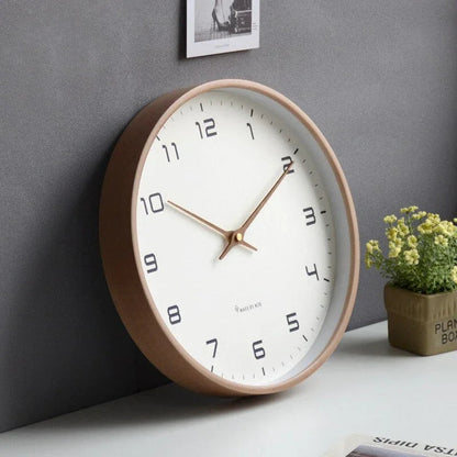 Whisper-Quiet Timepiece 12-Inch Round Face Lightweight Plastic Construction for Bedrooms Offices Kitchens Nurseries Apartment Decor