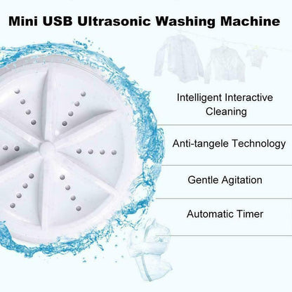Compact USB-Powered Ultrasonic Cleaning Device for Dishes Glasses Jewelry & Produce 10W 5V Travel-Friendly Bowl Scrubber