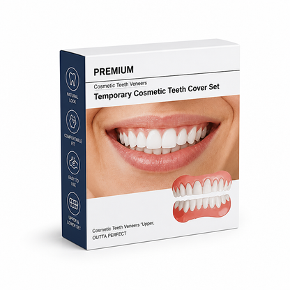 Natural-Look Removable Dental Veneer Set (Upper & Lower)