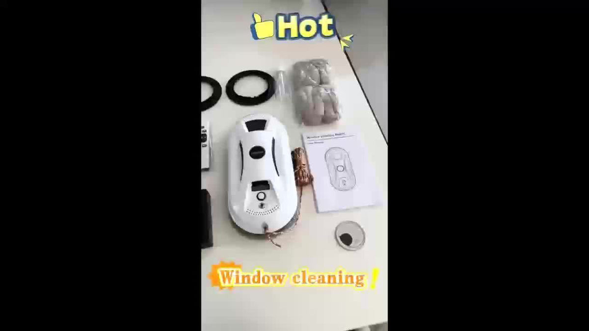 Robotic Window Cleaner with Remote Control for Glass Doors, Mirrors & Windows