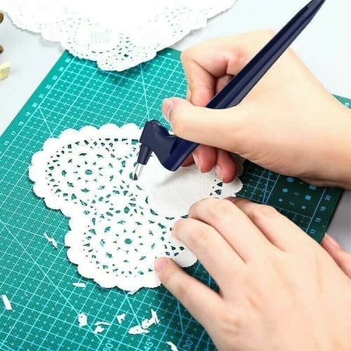 Rotary Craft Knife with 360-Degree Swivel Blade for Paper Cardstock Fabric Vinyl Cutting & Engraving Tool Kit for Scrapbooking DIY Art Proje
