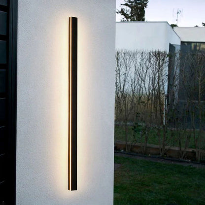 Outdoor LED Wall Light Waterproof Linear Modern Metal Sconce for Porch Garden Patio Courtyard Minimalist Exterior Lighting