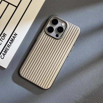 Slim Titanium-Finish iPhone Case with Military-Grade Drop Protection and Wireless Charging Support for iPhone 13, 14, 15, 16 Series