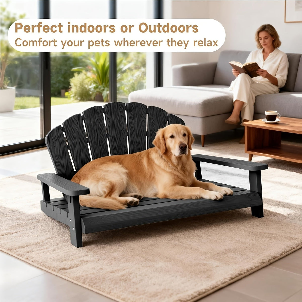 Spacious Resin Dog Bed Suitable for Both Indoor And Outdoor Use, Easy to Maintain As It Doesn'T Conceal Dirt