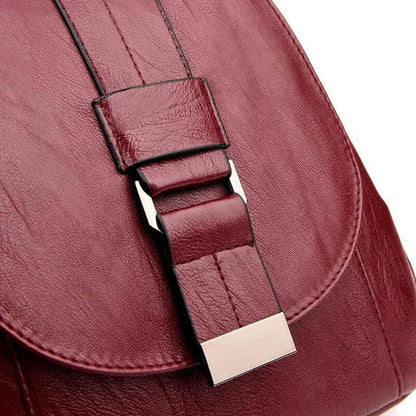 Women's Leather Backpack Purse | Convertible Shoulder Bag for Work & Travel | Handcrafted Premium Cowhide | Multi-Pocket Design
